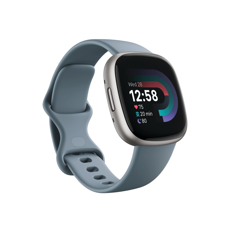 Fitbit Versa 4 Fitness Smartwatch Blue Silicone Band